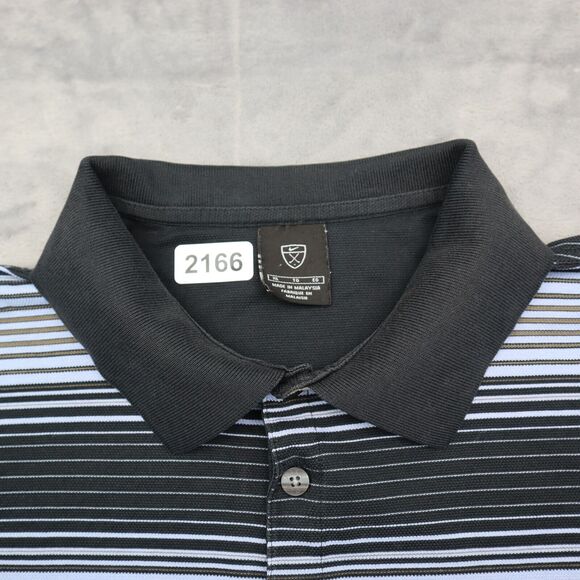 Nike Golf Polo Shirt Mens XL Extra Blue Striped Casual Dri-Fit Golfing Golfer - Picture 7 of 16